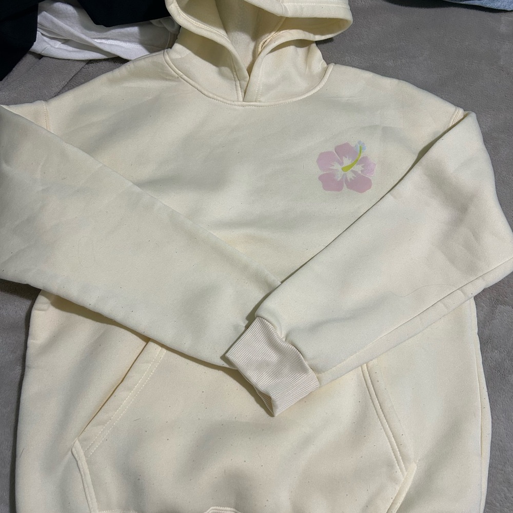 cream beach hoodie